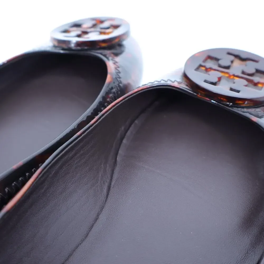 TORY BURCH Minnie Travel Ballet Flats NWOT Tortoise Brown Slip On Women's 6.5